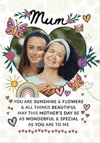Mum photo and poem Mother's Day Card