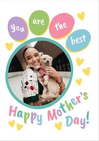 Best Dog Mum photo Mother's Day Card