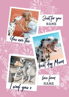 Dog Mum Photo Mothers Day Card