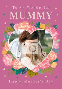 Wonderful Mummy Photo Mother's Day Card