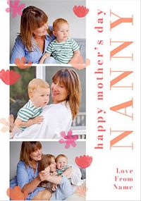 Tap to view Happy Mother's Day Nanny 3 Photo Card