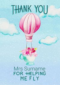 Tap to view Air Balloon Thank You Teacher Card