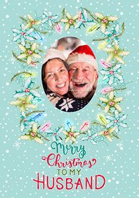 Tap to view Husband Holly Christmas Photo Card