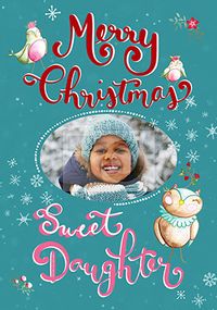 Sweet Daughter Photo Christmas Card