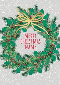 Lavish Christmas Wreath Card