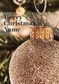 Pure And Simple Christmas Bauble Card