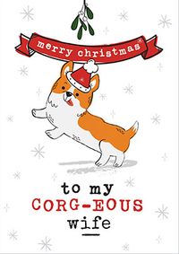 Tap to view Corg-Eous Wife Christmas Card