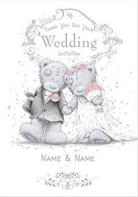 Me To You - Thank You for the Wedding Invite Personalised Card
