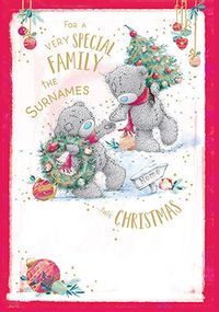 Special Family Cute Christmas Personalised Card