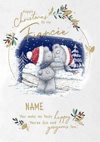 Me To You - Fiancee Christmas Personalised Card