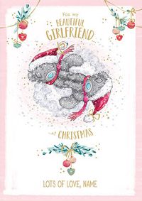 Me To You - Girlfriend Christmas Personalised Card