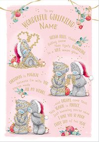 Girlfriend Verse Christmas Personalised Card