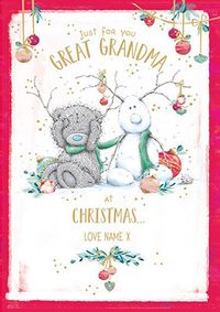 Tap to view Great Grandma Cute Christmas Personalised Card