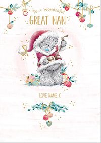 Me To You - Great Nan Christmas Personalised Card