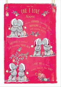 Me To You - One I Love Verse Christmas Personalised Card
