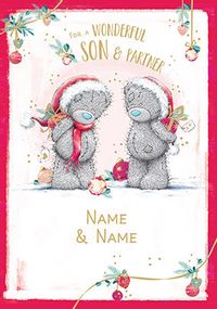 Me To You - Son & Partner Christmas Personalised Card