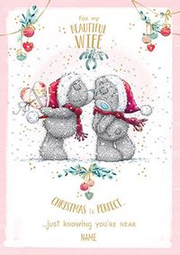 Me To You - Wife Christmas Personalised Card
