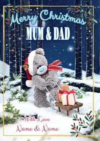 Me To You - Christmas Mum & Dad Personalised Card