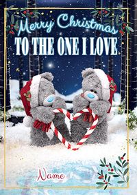 Christmas One I Love Cute Personalised Card