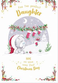 Tiny Tatty Teddy - Daughter 1st Christmas Personalised Card