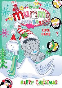 Tap to view Me to You Dinky - Christmas Mummy Personalised Card