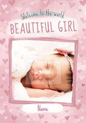 Beautiful Baby Girl Photo Card