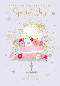 Special Day Thank You Personalised Wedding Card