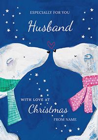 Husband at Christmas Personalised Card