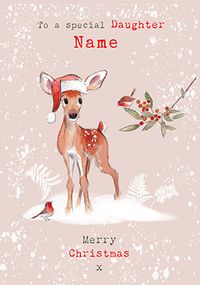 Tap to view Daughter Deer Personalised Christmas Card
