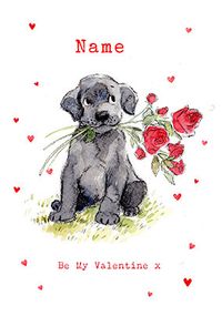 Tap to view Be My Valentine Personalised Puppy Card