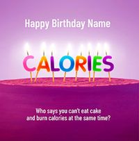 Tap to view Eat Cake Burn Calories Birthday Card