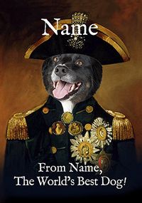 World's Best Dog male Photo Birthday Card