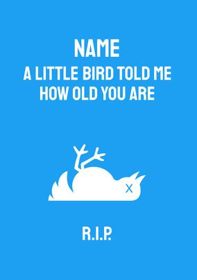A Little Bird Personalised Birthday Card