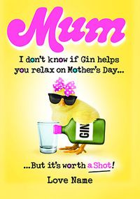 Tap to view Gin on Mother's Day Personalised Card