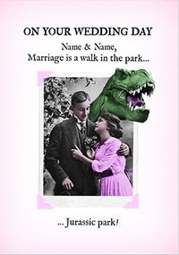 Tap to view Marriage is a Walk in the Park Personalised Wedding Card