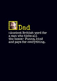 Tap to view Dad Definition Photo Father's Day Card
