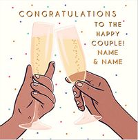 Congrats to the Happy Couple Personalised Wedding Card
