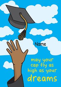 Cap Fly Graduation Card