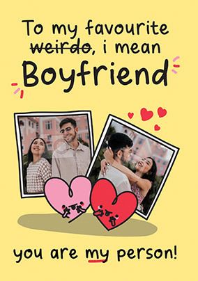 My Favourite Boyfriend Two Photo Card