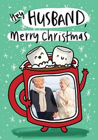 Husband Hot Chocolate Photo Christmas Card