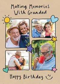 Memories with Grandad Birthday Photo Card