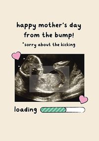The Bump Sorry for the Kicking Mother's Day Photo Card