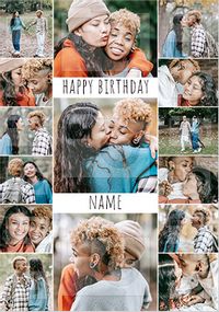 Multi Photo Upload Birthday Message Card