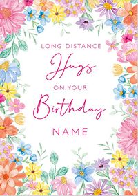 Tap to view Long Distance Hugs Birthday Card