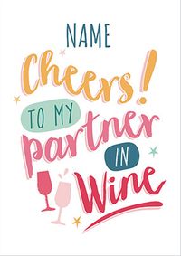 Tap to view Partner In Wine Personalised Birthday Card
