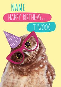 Owl Personalised Birthday Card