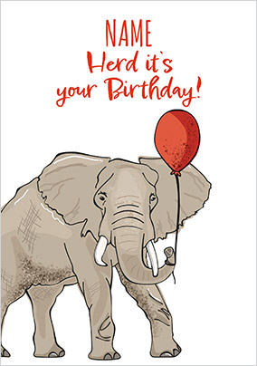 Herd It's Your Birthday Card - A5 - By Funky Pigeon