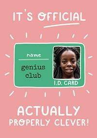 Tap to view Genius Club Exam Photo Card