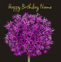 Pink Flower Personalised Birthday Card