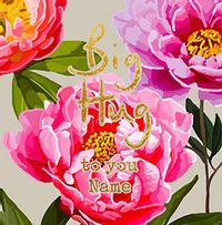 Big Hug Pink Floral Card